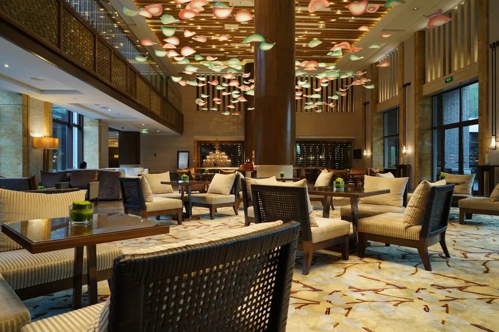 Lobby of a grand hotel
