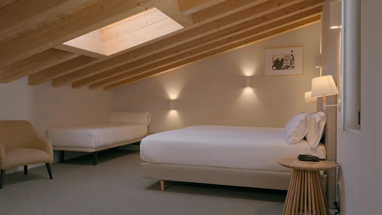 Attic room at Hotel Bidaia