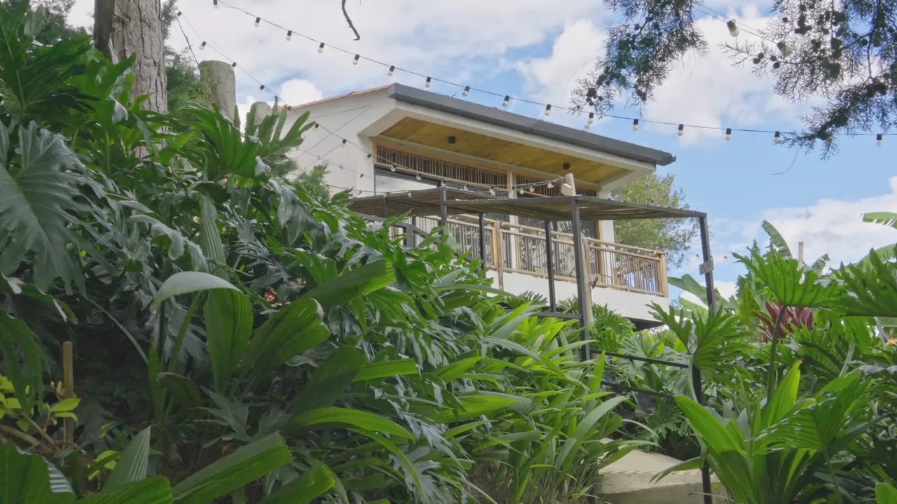 Exterior of Panorama Salento among the vegetation, in Colombia