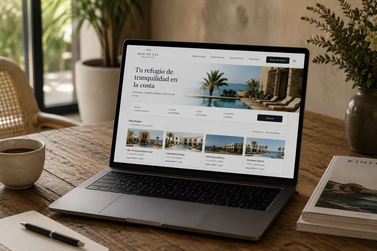 La web de un hotel posicionada en los resultados de Google