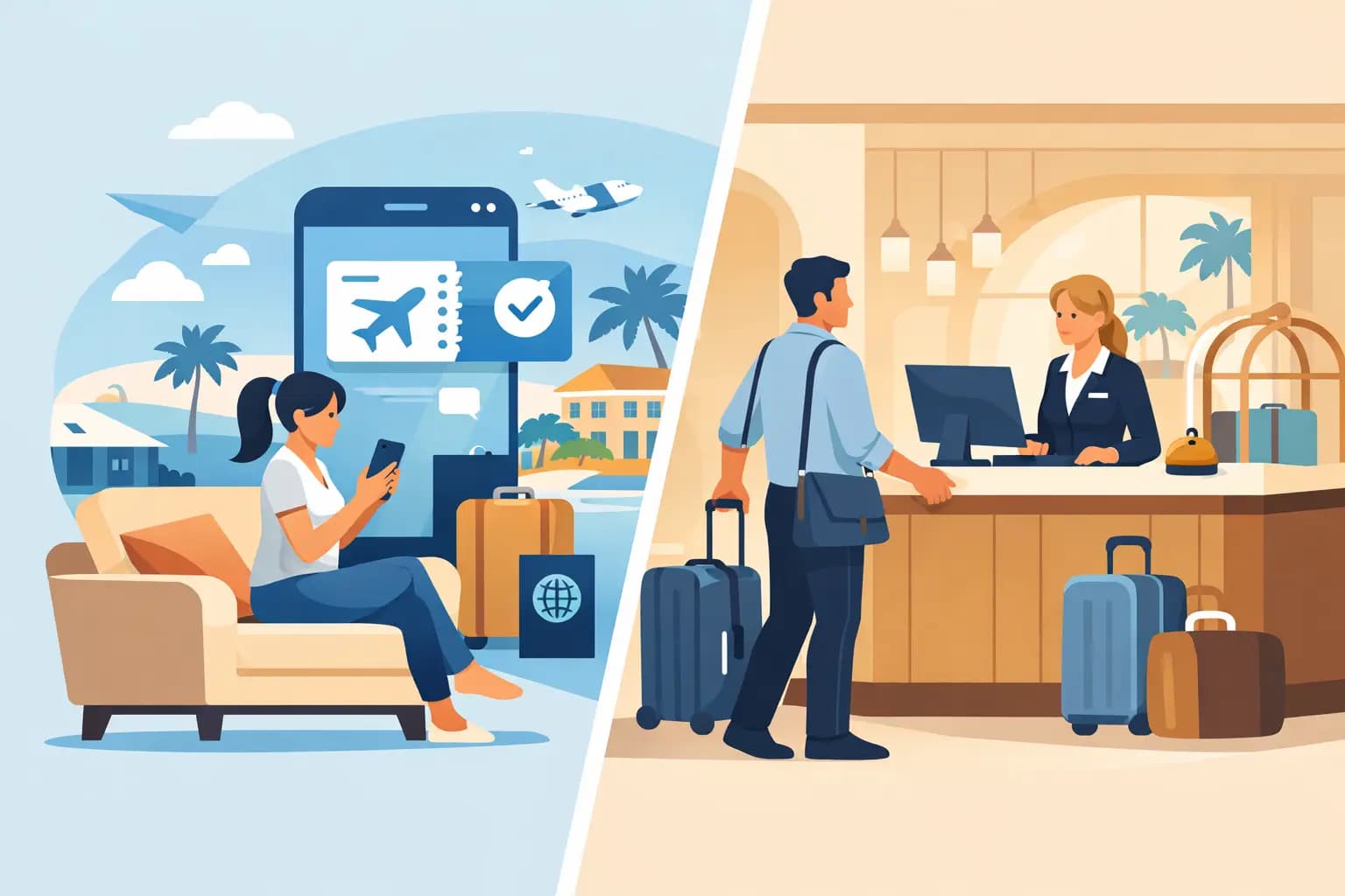 Check in online vs presencial: cuál conviene más