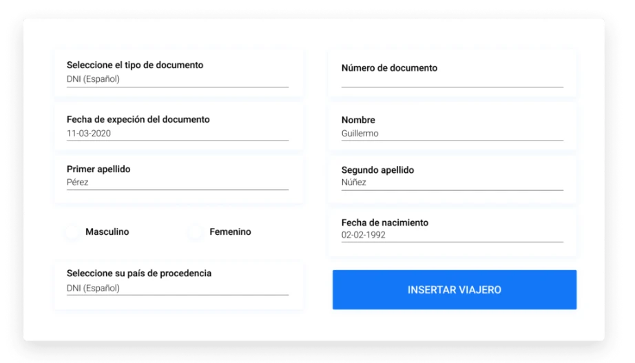 Enregistrement automatique des passagers