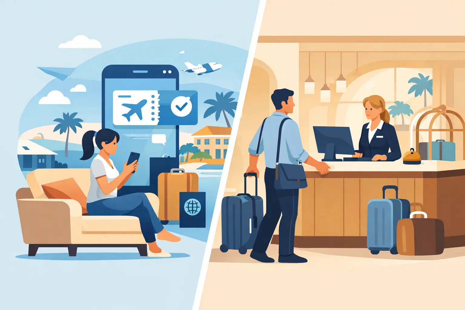 Check in online vs presencial: cuál conviene más