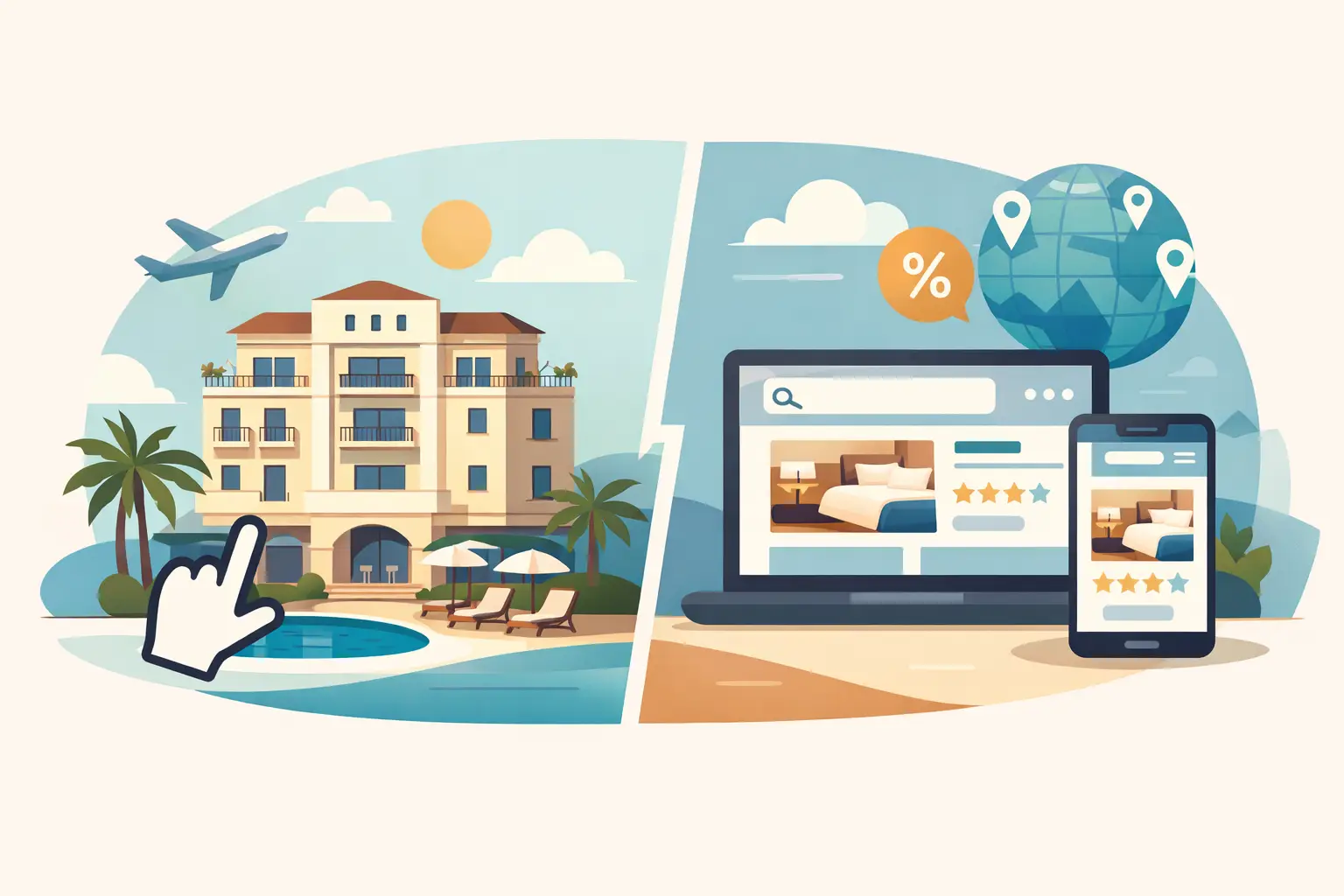 Venta directa vs Booking: qué conviene a tu hotel